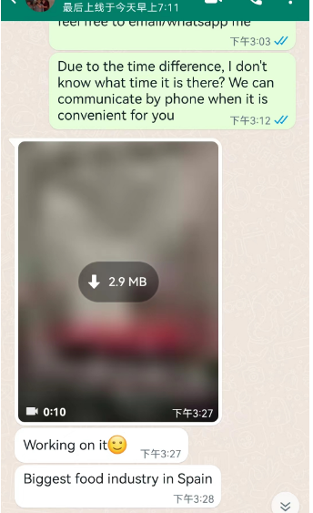 與西班牙客戶就4臺(tái)霧化機(jī)的聊天記錄